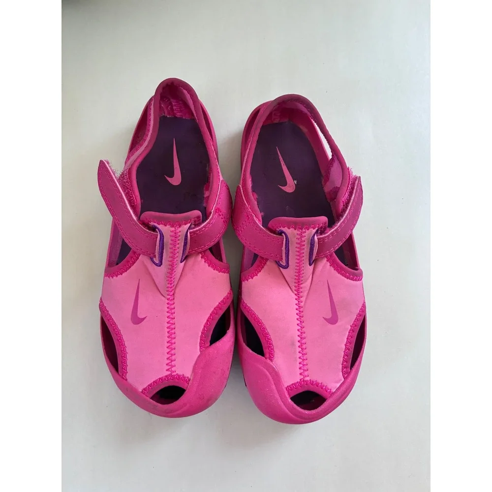 Nike Sunray Protect Pink Purple Water Sandals Kids Size 11C 344992-601